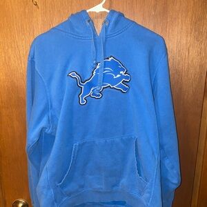 Detroit Lions vintage Blue Hoodie with Logo